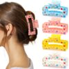 KICOSY 4PCS Back to School Hair Clips, Teacher Hair Clips with Cute Print