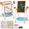 Kids Art Painting Easel with 21" LCD Writing Tablet & Magnetic Whiteboard