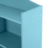 Kids Bookcase Storage Organizer Blue PVC Floor Standing 110.23lbs Capacity