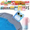 Kids Clothing Name Stamp Waterproof, Double-Sided Black and White Ink, Personalized Custom Fabric Stamp for Daycare, School Uniforms, and Camp Supplies