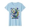 Kids College Microscope Tiny Explorer Graphic T-Shirt, Women, Baby Blue, X-Large