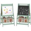 Kids Easel with Paper Roll, 3-in-1 Art Easel with Storage Green