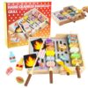 Kids Grill Playset | Fun Wooden Interactive Realistic Game - Kids Play Grill | for Boys Girls Son Daughter Friends Birthday Park Kitchen Outdoor Backyard Garden