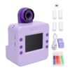 Kids Instant Print Camera 32GB Storage Digital Camera with Printing Paper 1080P Video Recording 180 Degree Flip Lens for Selfie Group Photo-Taking Rechargeable 1200mAh Battery Portable Lanyard
