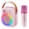 Kids Karaoke Machine Ages 3-12, Bluetooth 5.3 Speaker with 2 Wireless Mics