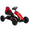 Kids Pedal Go Kart with Swing Axle and Shock-Absorbing Wheels, Red