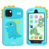 Kids Smart Phone for Boy Girl 3-12, Learning Toy with 32GB Card (Blue)