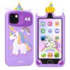 Kids Smart Phone for Boy Girl 3-12, Learning Toy with 32GB Card (Purple)