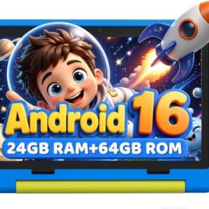 Kids Tablet,Android 16 Tablet for Kids 10 inch with Case,24GB RAM 64GB ROM