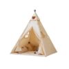 Kids Teepee Tent, Indoor Princess/Prince Playhouse, Cute Bear Themed Teepee Tent for Boys Girls, 135×120×140cm