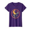 Kids Telescope Moon Gazing Space Explorer Design T-Shirt, Women, Purple, X-Small