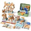 Kids Tool Set with Drill, 172Pcs Toddler Tool Set with Toolbox, STEM Construction Toys, Design and Drill Pretend Play Tool Kit for Boys Girls Ages 3-5, Birthday Gift for Kids