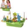 Kids Water Table Educational Sensory Activity Toy for Backyard Beach Fun