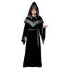 Kid Wizard Robe Hooded Velvet Cloak Medieval Witch Halloween Cosplay Outfit