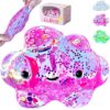 Kiedle Premium Cloud Stress Ball, Odor-Free Slow Rise Crystal Clear Nice Sensory Squishy Cute Fidget Toy - Easy to Clean - Durable - Gift-Ready - Children Safety Certificate & ASTM Certified 3+