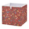 Kigai Cube Storage Basket 11x11x11 Inch, Collapsible Fabric Storage Bin
