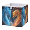 Kigai Cube Storage Basket 11x11x11 Inch, Collapsible Fabric Storage Bin