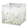 Kigai Cube Storage Basket 11x11x11 Inch, Collapsible Fabric Storage Bin
