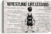 KiKiLuna Personalized Wrestling Life Lessons Canvas for Wrestlers