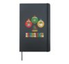 Kindergarten Christmas Rock Paper Scissors Back To School Hardcover Journal, Black