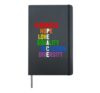 Kindness Hope Love Equality Inclusion Diversity LGBTQ Hardcover Journal, Black