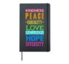 Kindness Peace Equality Love Inclusion Hope Diversity Hardcover Journal, Black