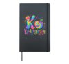 K is for Kindergarten Tie Dye Apple Design Hardcover Journal, Black