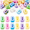 Kissitty 20Pcs Large Acrylic Letter Beads Initial Alphabet European Beads
