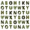 KISSITTY 50pcs Large Letter Beads Acrylic European Letters Beige Color