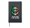 Kiss Me I'm Irish Colors Flag St Patricks Day Pommeranin Hardcover Journal, Black