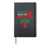 Kiss Me Under The Mistletoe Mistletoe Hardcover Journal, Black