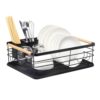 Kitchen Dish Rack with Drip TrayCountertop Drying RackSpace-Saving nizer for DishesPotsand UtensilsStylish and Functional Kitchen Accessory