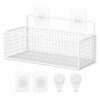 Kitchen Storage Rack, Metal Wall-Mounted , White, Single-Tier, Small