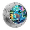 Kitchen Timer, Mechanical 60 Minute Wind Up, Blue Frog and Butterfly
