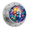 Kitchen Timer, Mechanical 60 Minute Wind Up, Colorful Cat Illustrations