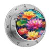Kitchen Timer, Mechanical 60 Minute Wind Up, Colorful Lotus
