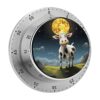 Kitchen Timer, Mechanical 60 Minute Wind Up, Cow Over The Moon