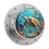 Kitchen Timer, Mechanical 60 Minute Wind Up, Sea Turtle Coral Reef