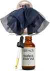 Kitsch Blue Hair Bow & Rosemary Hair Oil With Castor Oil, Biotin & Jojoba