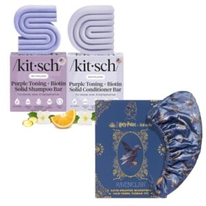 Kitsch Purple Shampoo & Conditioner + Ravenclaw Hair Towel Wrap