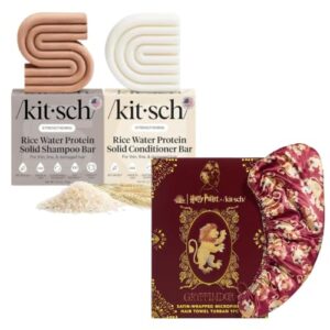 Kitsch Rice Water Shampoo & Conditioner Bars + Gryffindor Hair Towel