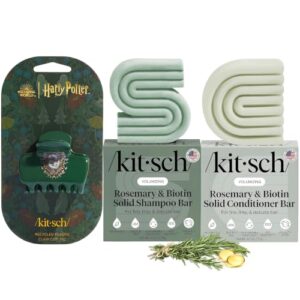 Kitsch Slytherin Hair Clip & Rosemary Biotin Shampoo Conditioner Bundle