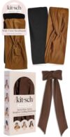 Kitsch Wide Headbands & Heatless Curling Headband for Women - Black & Brown