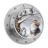 Kittens and Birds in The Snow Kitchen Timer for Cooking with Magnetic Back