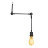 Kiven Can Light Conversion Kit for 4/5/6 Inch Recessed Housing to Pendant Light, Adjustable Offset Extension Swivel Arm Swings, 90° Vertical Rotation, E26 Screw-in Adapter - Black TB0119