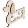 KJHBV Wooden Dog Abacus Preschool Classroom Counting Beige