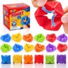 KLT Fidget Toys Bulk for Kids: 18 Pack Sensory Flip Toys with 4 Textures - Quiet Bulk Classroom Prize Toys for School Rewards - Calming Focus Tool for Autism