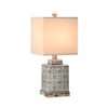 KLXSIVU Table Lamp The Chinese Modern Minimalist Rooms Ceramic Creative Bedroom Bedside Crystal