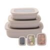 Kmass Kmax Food Storage Containers with See-Through Soft Lids, Stackable BPA-Free Plastic Boxes for Fridge, Vegetables, Fruits, Salads & Meal Prep Grey (Grey)