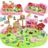 KNASON Cat and Dog Sensory Bin, Play Sand Kit for Girls and Boys Ages 3-8